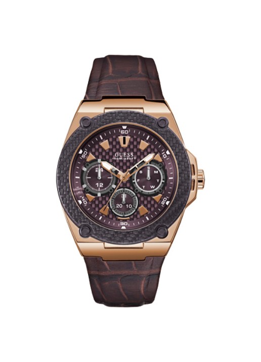 GUESS Legacy horloge W1058G2 - voorkant 4 bruin