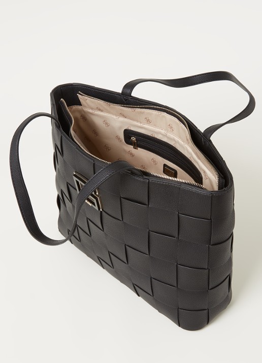 GUESS Liberty City shopper met logo - detail 3 zwart
