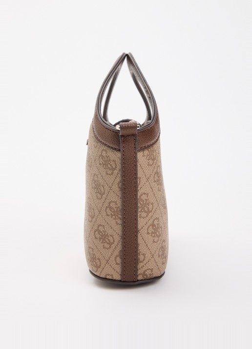 GUESS Lindsey Mini handtas met logoprint  - detail 2 bruin