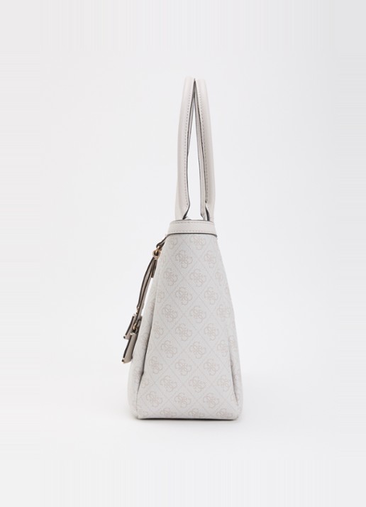 GUESS Lindsey schoudertas met logoprint - detail 3 creme