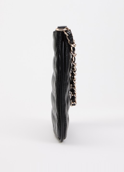 GUESS Maxine handtas met quilt patroon - detail 3 zwart