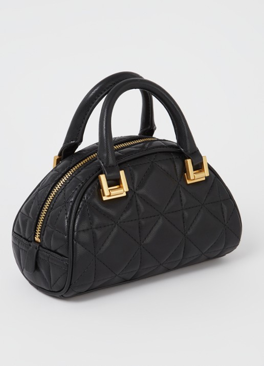 GUESS Mildred quilted handtas met afneembare schouderriem  - achterkant 6 zwart