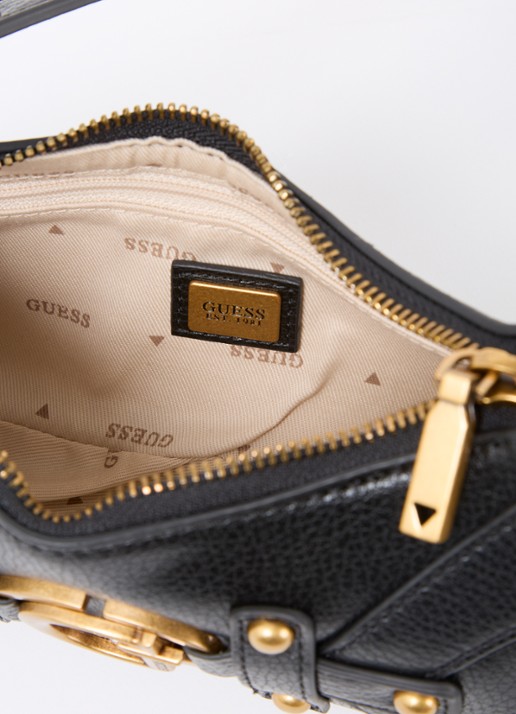 GUESS Mintha schoudertas met logoprint - detail 3 zwart