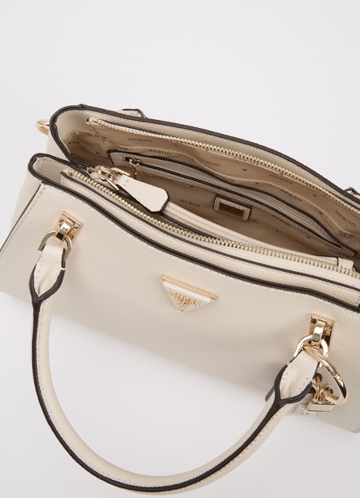 GUESS Noelle handtas met afneembare schouderriem - detail 4 gebroken wit