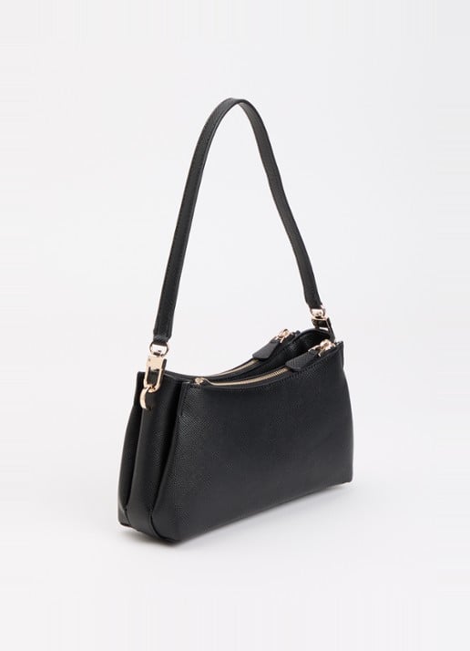 GUESS Noelle II 3 Comp schoudertas met afneembare schouderriem - achterkant 2 zwart