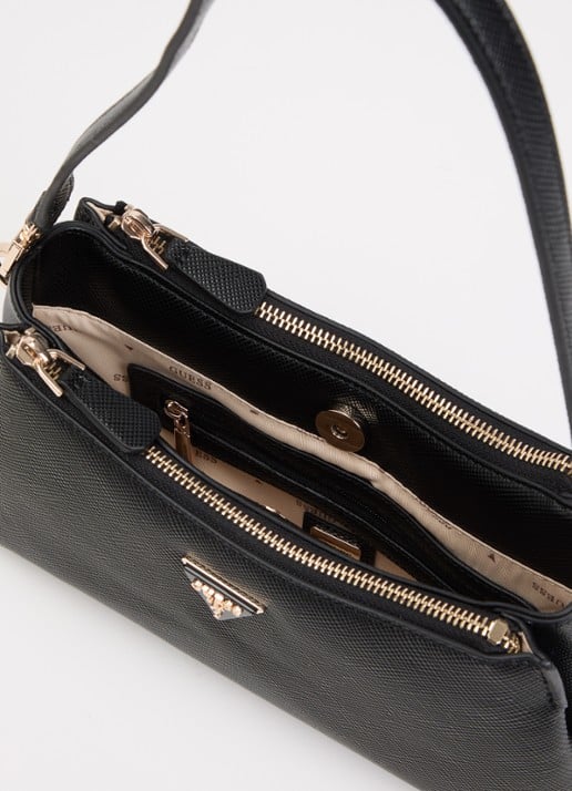 GUESS Noelle II 3 Comp schoudertas met afneembare schouderriem - detail 3 zwart