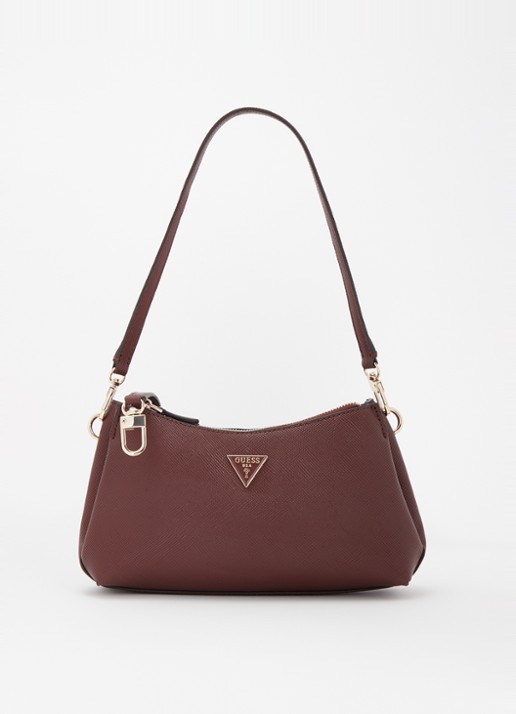 GUESS Noelle II 3 Comp schoudertas met afneembare schouderriem - voorkant 2 bordeauxrood