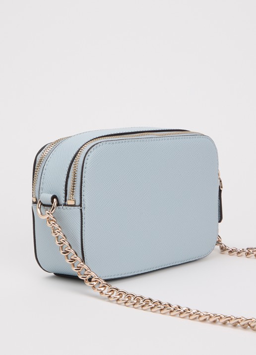 GUESS Noelle ll crossbodytas met logo - achterkant lichtblauw