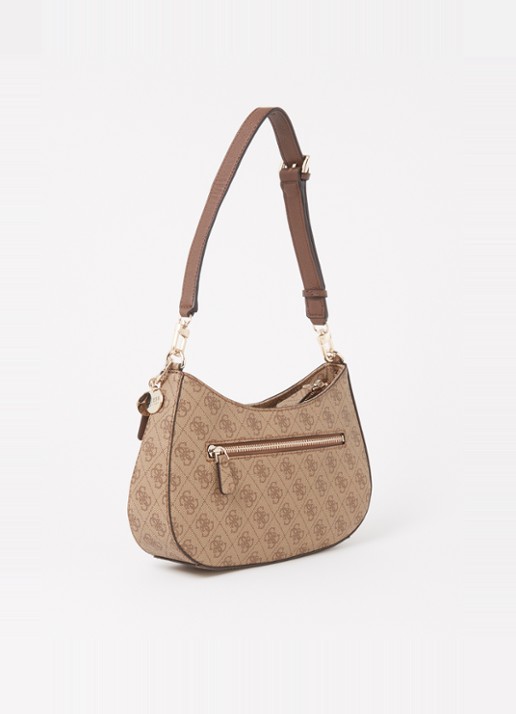 GUESS Noelle schoudertas met logo - achterkant 3 bruin