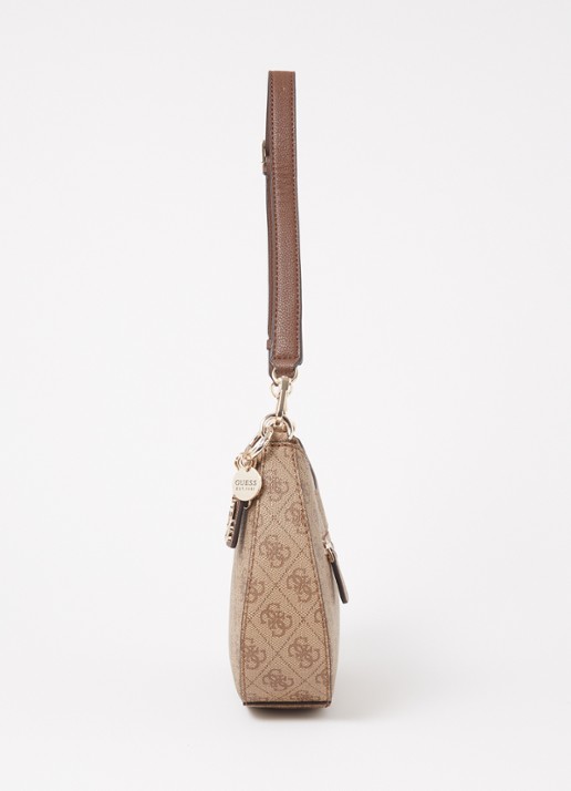 GUESS Noelle schoudertas met logo - detail 5 bruin