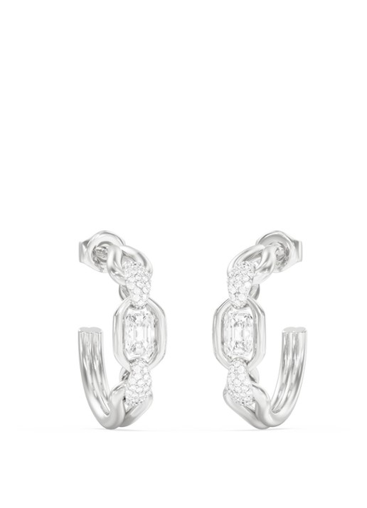 GUESS Oorringen JUBE06387JWRHT-U  - voorkant 2 zilver