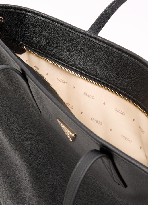 GUESS Power Play II schoudertas met uitneembaar etui - detail zwart