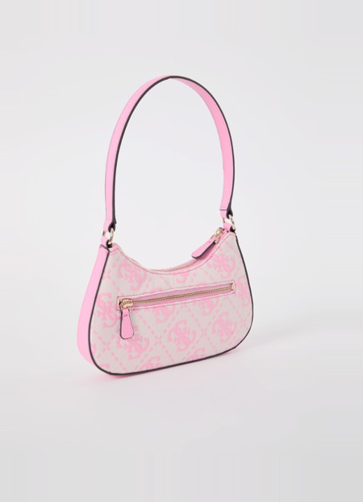 GUESS Ruma Mini schoudertas met logoprint - achterkant 3 roze