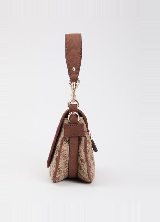 GUESS Samantha crossbodytas met logoprint - detail 2 beige