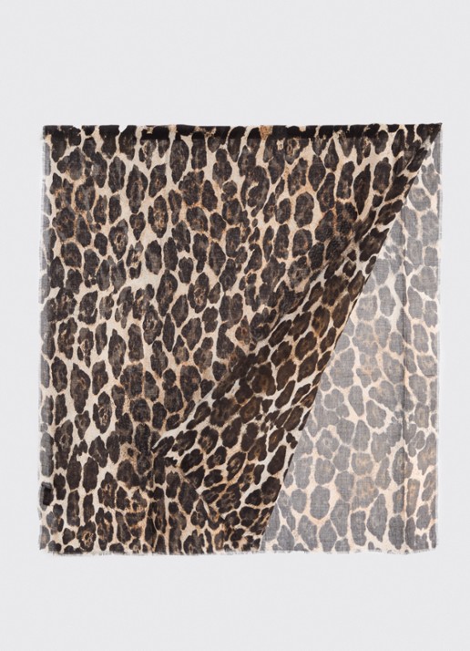 GUESS Sjaal met panterprint 200 x 85 cm  - detail 2 bruin