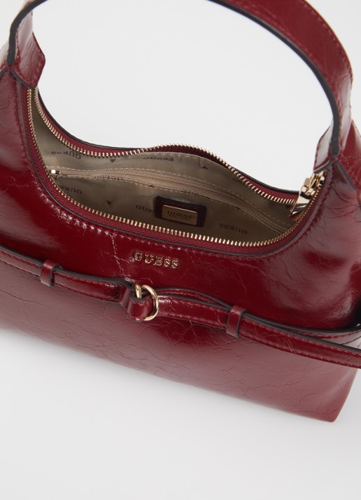 GUESS Taylor Mini schoudertas met logo - detail 3 bordeauxrood