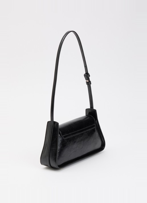 GUESS Xena Flap handtas met logo  - achterkant zwart