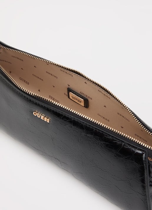 GUESS Xena schoudertas met logo - detail zwart