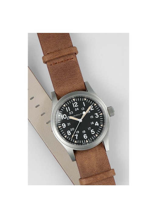 Hamilton Khaki Field Mechanical horloge H69439531 - detail 3 bruin
