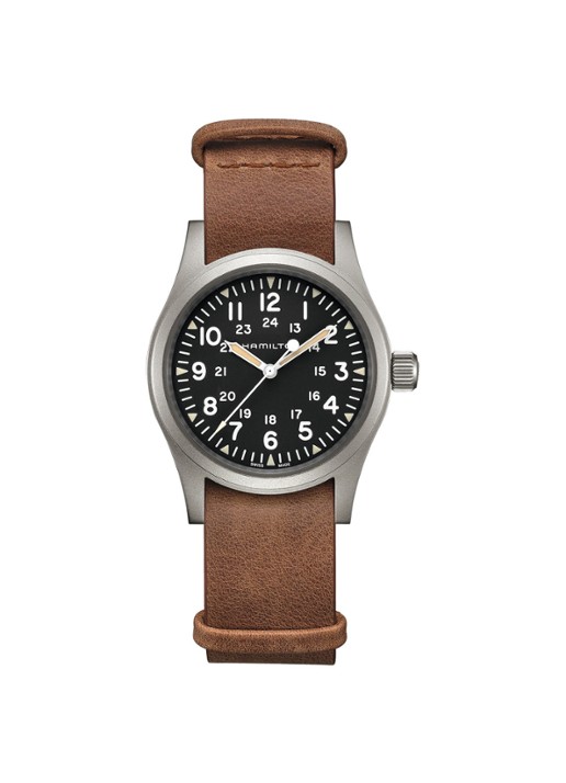 Hamilton Khaki Field Mechanical horloge H69439531 - voorkant 5 bruin