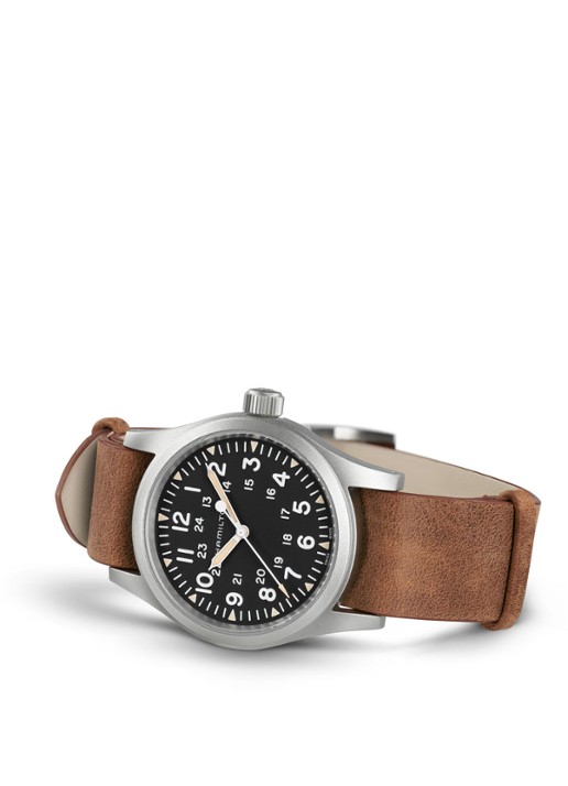 Hamilton Khaki Field Mechanical horloge H69439531 - voorkant 6 bruin