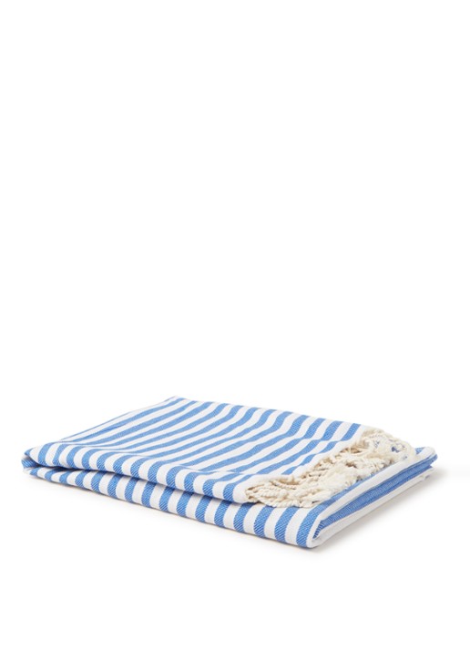 Hammam34 Succulent Love Hammam strandlaken 170 x 90 cm - voorkant blauw
