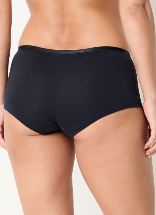 Hanro Cotton Sensation shorty - achterkant zwart