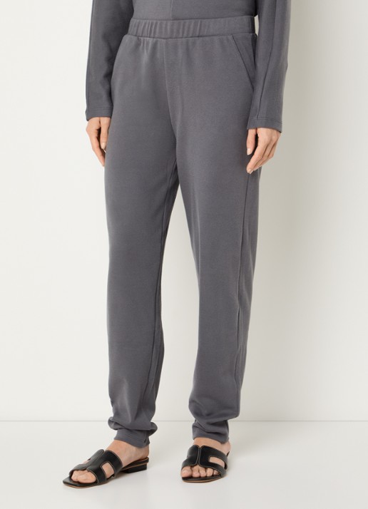 Hanro High waist tapered fit joggingbroek - detail 4 donkergrijs