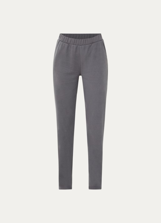 Hanro High waist tapered fit joggingbroek - voorkant 2 donkergrijs