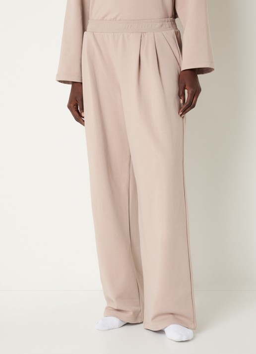 Hanro High waist wide fit loungebroek met steekzakken