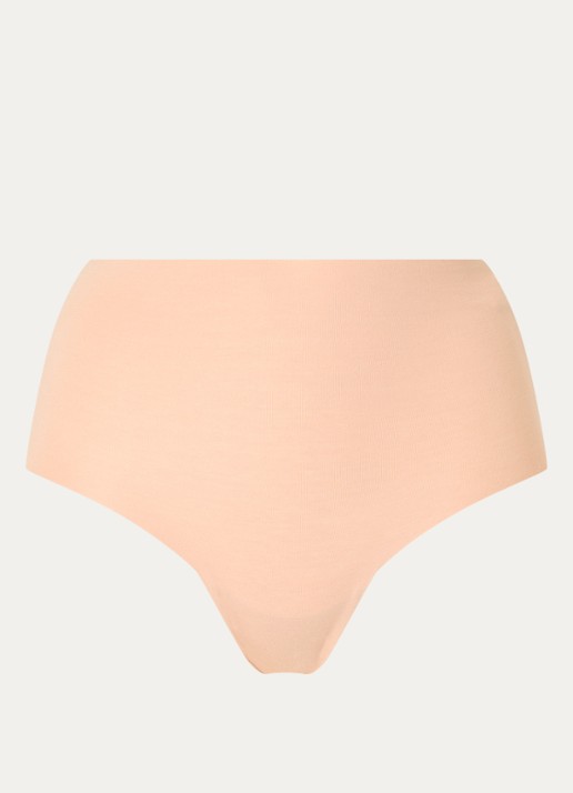 Hanro High waisted naadloze slip - voorkant beige