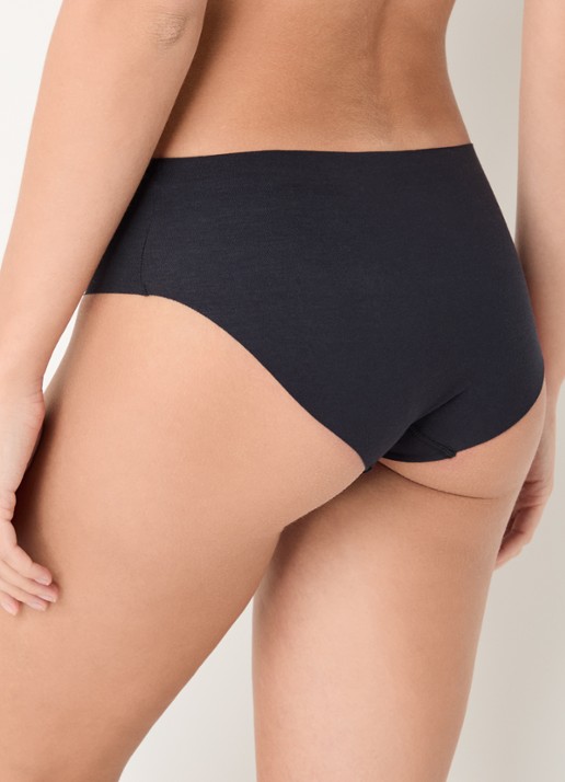 Hanro Invisible Cotton naadloze slip - achterkant 4 zwart