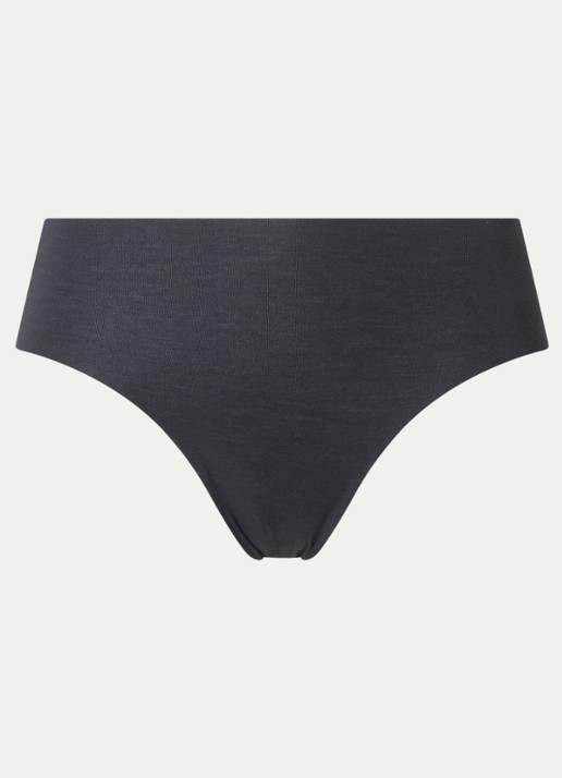 Hanro Invisible Cotton naadloze slip - voorkant 3 zwart