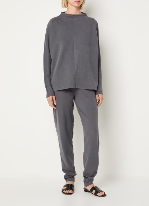 Hanro Oversized sweater met ronde hals - voorkant 3 grijs