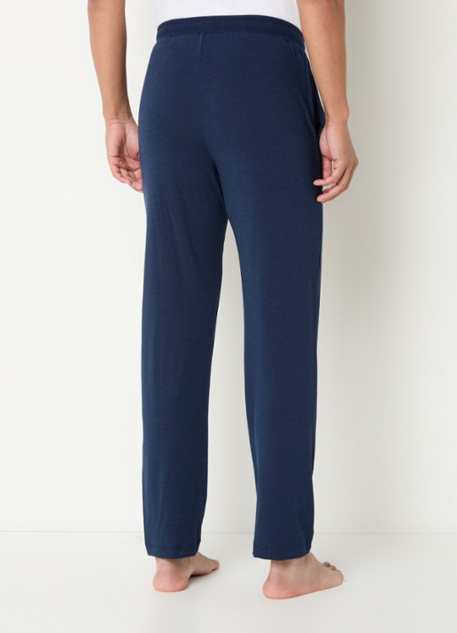 Hanro Pyjamabroek met steekzakken - achterkant 5 donkerblauw