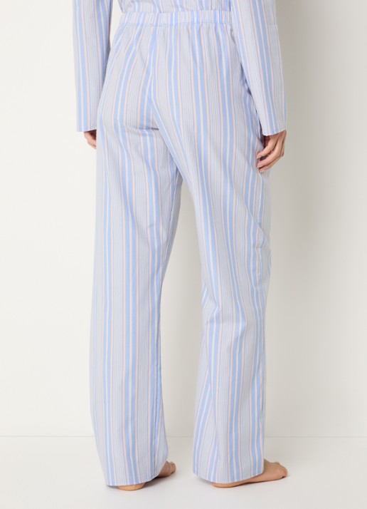 Hanro Pyjamabroek met streepprint - achterkant 2 rood