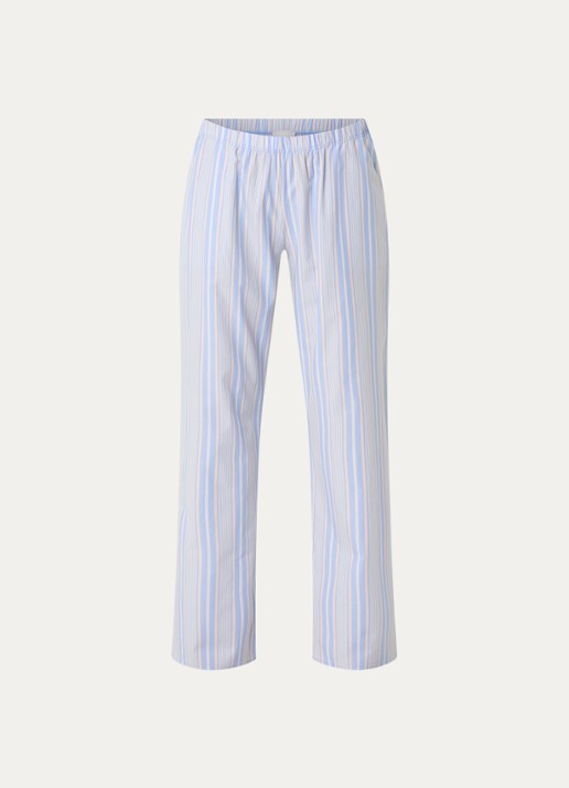 Hanro Pyjamabroek met streepprint - voorkant 3 rood