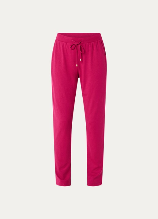 Hanro Pyjamabroek met trekkoord - voorkant 2 donkerroze