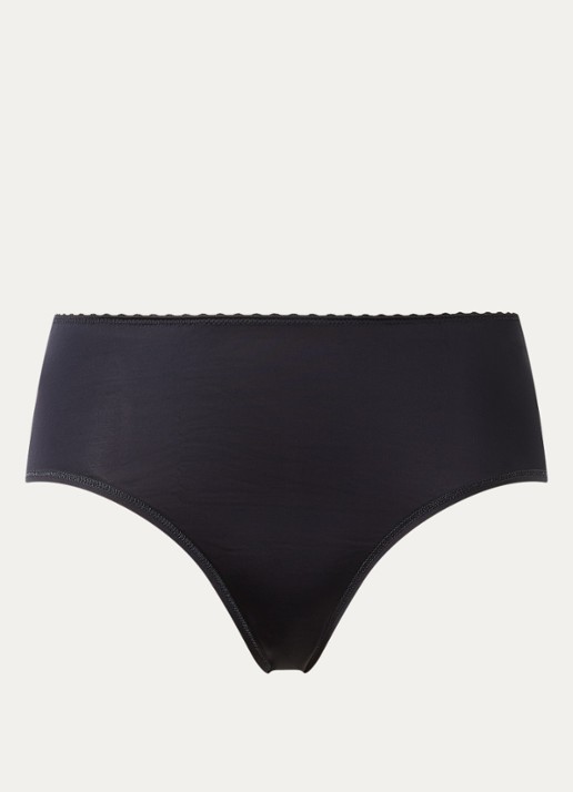 Hanro Satin Deluxe slip - voorkant 2 zwart