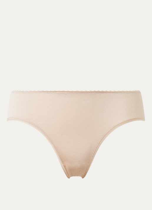 Hanro Satin Deluxe slip - voorkant naturel