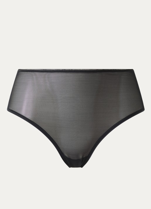 Hanro Smooth Illusion slip van tule - voorkant zwart