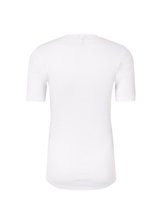 Hanro T-shirt van gemerceriseerd katoen - achterkant wit