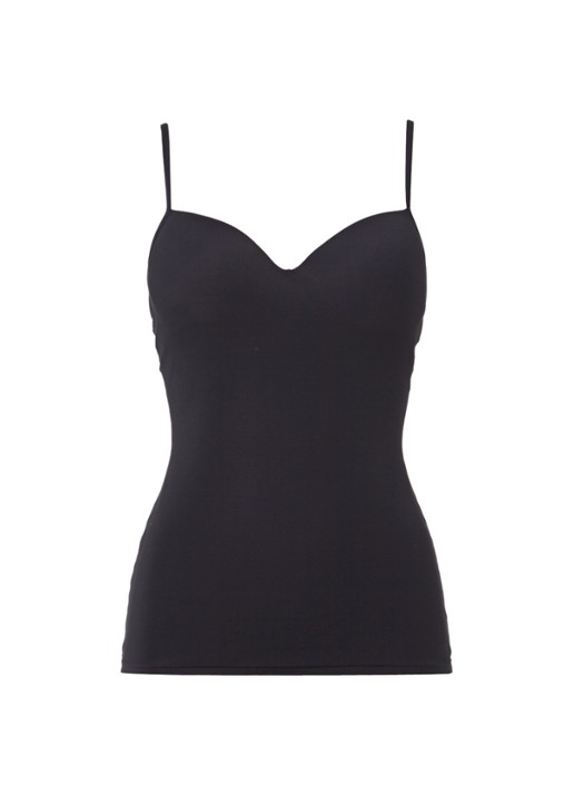 Hanro Top Allure met voorgevormde cups - voorkant 4 zwart