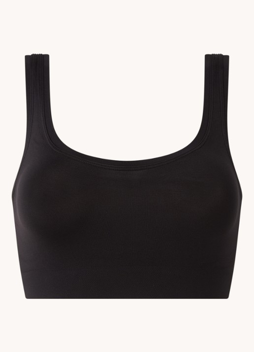 Hanro Touch Feeling bralette zonder vulling - voorkant zwart