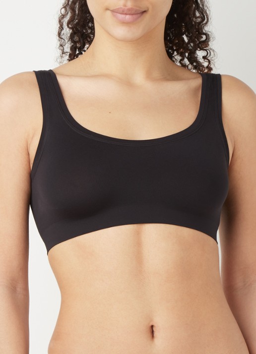Hanro Touch Feeling bralette zonder vulling - voorkant 2 zwart