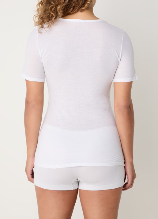 Hanro Ultralight T-shirt met ronde hals - achterkant wit