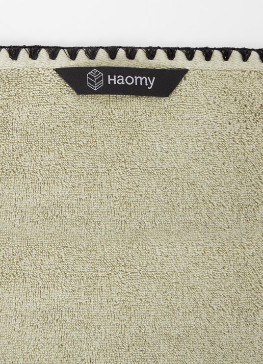 Haomy Issey gastendoek 30 x 50 cm - voorkant 2 lichtgroen