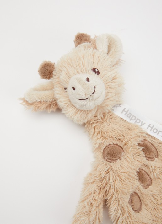 Happy Horse Giraffe Gus knuffeldoekje 26 cm - voorkant 2 lichtbruin