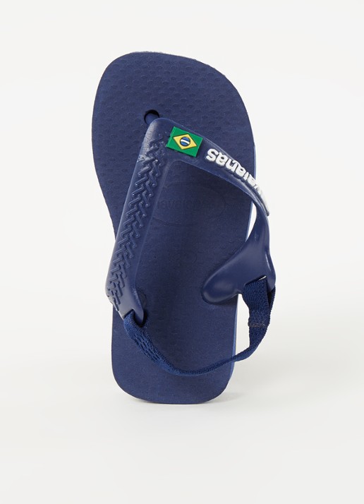 Havaianas Brasil slipper met hielbandje - voorkant donkerblauw