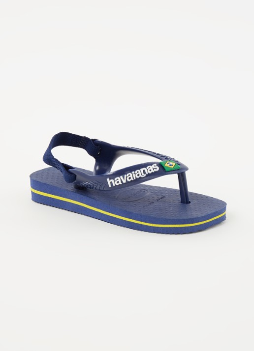 Havaianas Brasil slipper met hielbandje - voorkant 2 donkerblauw